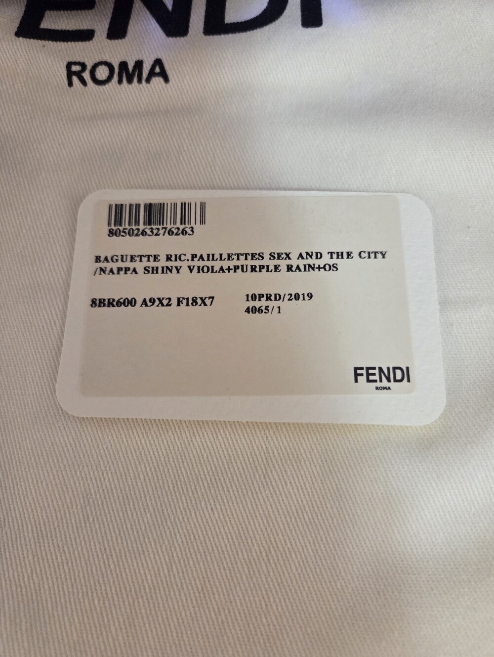 Pristine FENDI PURPLE BAGUETTE - Picture 11 of 11